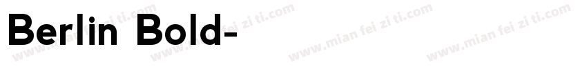 Berlin Bold字体转换